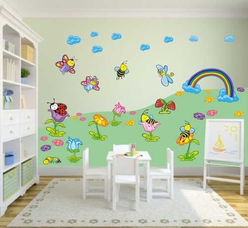 Naklejki na ścianę kwiaty kolorowe