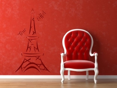 Szablon dekoracyjny na ścianę lateksową wieża eiffla w paryżu
