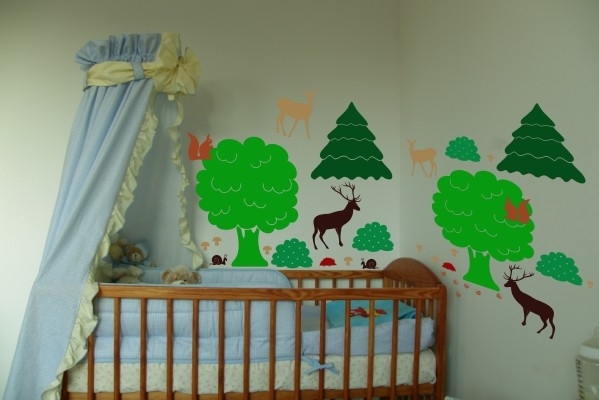 Naklejka ścienna Zwierzątka w lesie K5