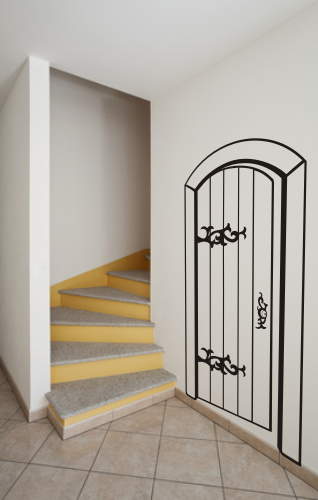 Naklejka na ścianę do pokoju, przedpokoju Drzwi M26