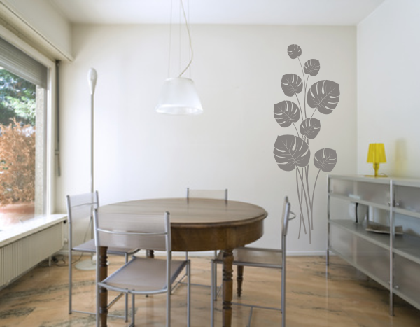 Naklejki na ścianę monstera modne liście