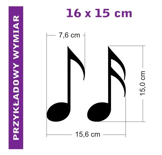 Naklejki ścienne Nuty ósemka i szesnastka M30