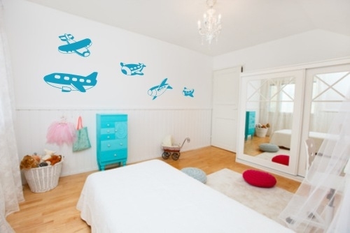 naklejki na ścianę samoloty