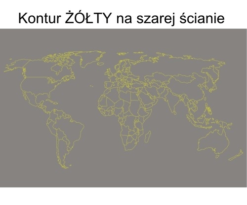 Naklejka mapa świata szara ściana 