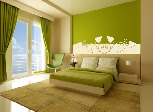 Welurowa naklejka na ścianę do sypialni i nad łóżko pasek dekoracyjny