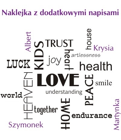 Naklejki z napisy w języku angielskim 