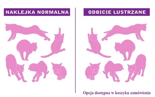 Szablon malarski koty na ścianę w różnych wymiarach