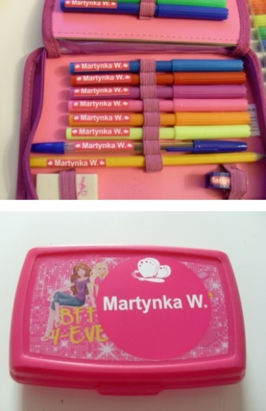 Zestaw naklejek dla dziewczynki z imieniem K4