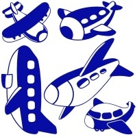 naklejki samoloty zestaw