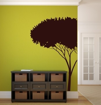 Naklejka ścienna do salonu drzewo z sawanny