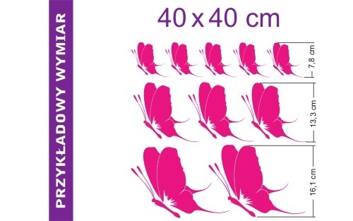 Naklejki welurowe motyle na ścianę do pokoju