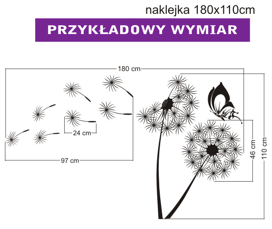 Naklejki na ściany lateksowe z dmuchawcami