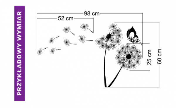 Szablon malarski Dmuchawiec z lotkami