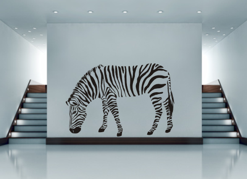 Naklejka na ścianę do salonu i pokoju młodzieżowego zebra