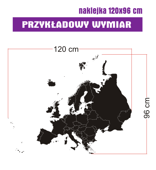 Naklejka na ścianę mapa Europy