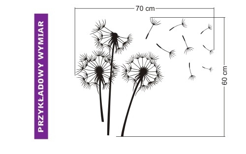 Naklejka dmuchawiec z pyłkami na ścianę