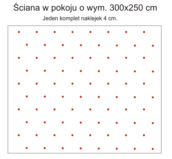 Naklejki kropki z weluru duży komplet