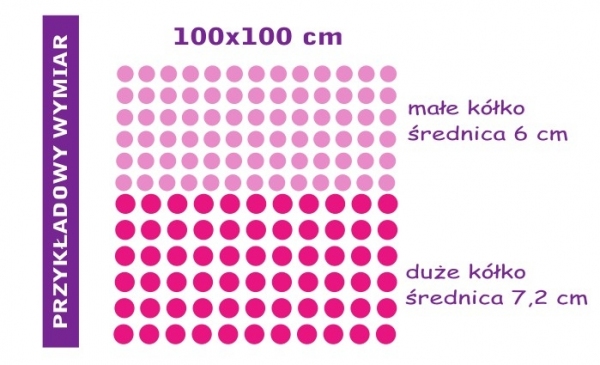 naklejki na ścianę zestaw kółek w rozmiarze 80x80 cm