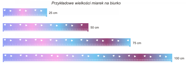 Naklejka Linijka dla dziewczynki na biurko