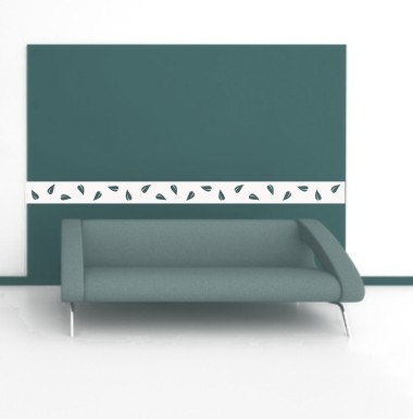 Welurowa naklejka na ścianę pasek ozdobny do pokoju 