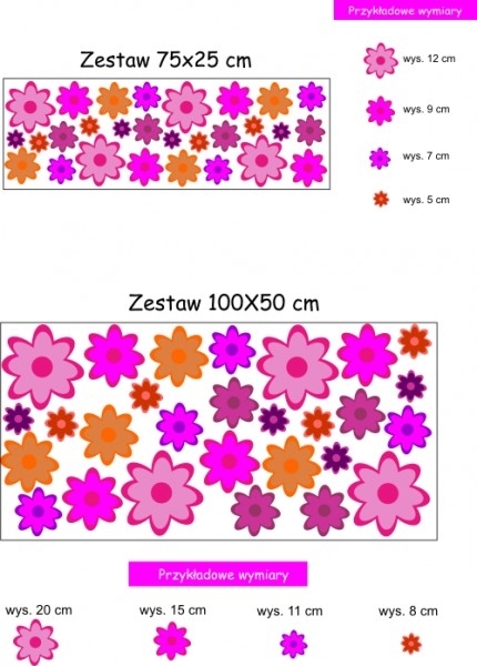Kwiaty na ścianie - naklejki ścienne