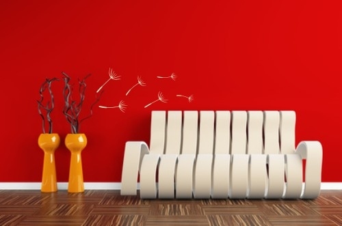 Welurowe naklejki pyłki od dmuchawca na ścianę