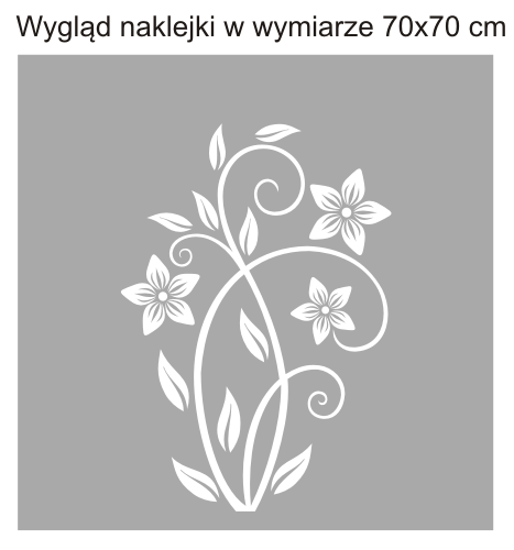 Naklejki kwiatki na szybie