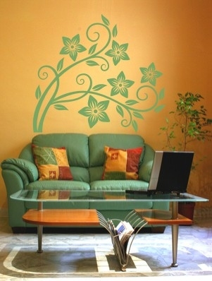 Naklejka kwiatowa na ścianę