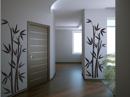 Szablon do malowania z bambusem na filar