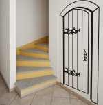 Naklejka na ścianę do pokoju, przedpokoju Drzwi M26