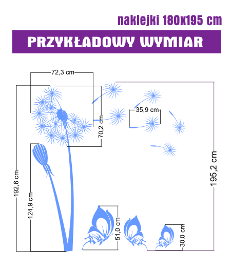 Naklejki na ścianę dmuchawce