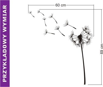 Dmuchawiec z lotkami, naklejka na ścianę