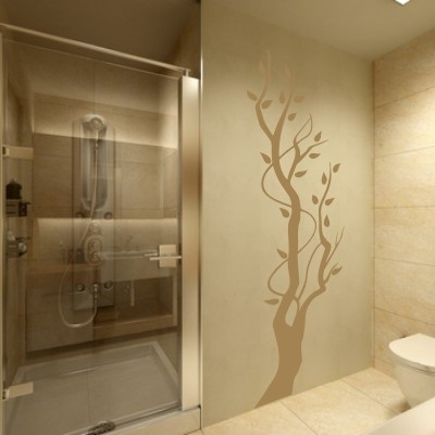 Naklejki z folii welurowej na ścianie gałęzie i drzewa