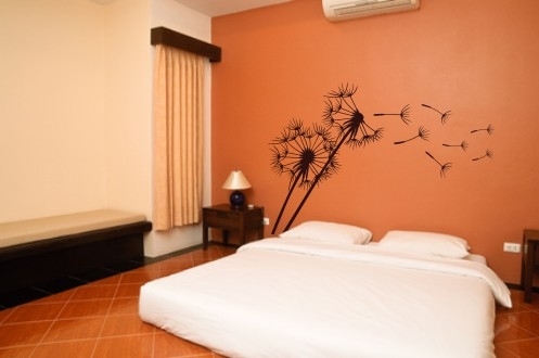 Naklejka welurowa ścienna Dmuchawce W5