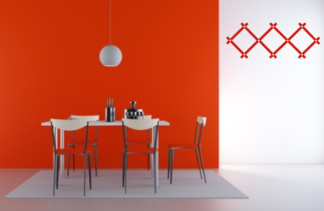 Szablony malarskie ścienne z wieszakami na ubrania