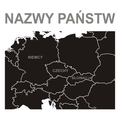 Welurowe naklejki na ścianę nazwy państw niemcy i włochy