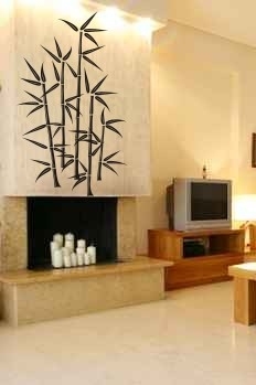 Szablony na ścianę do pokoju drzewa bambusowe