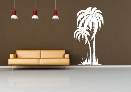 Szablony malarskie na ścianę drzewa palmowe do pokoju