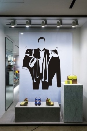 Naklejki ścienne mężczyzna na zakupach