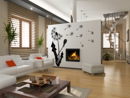 Szablon malarski z dmuchawcem na ścianę do pokoju dziennego