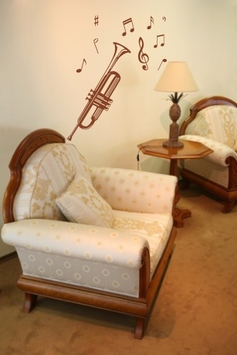 muzyczne naklejki dekoracyjne do salonu 