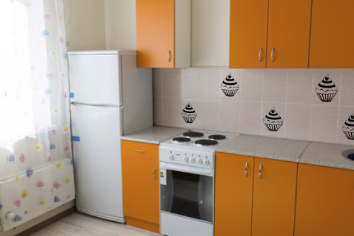 Naklejki na kafelki do kuchni babeczki