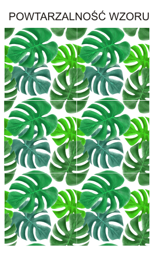 Naklejki na płytki liście monstery