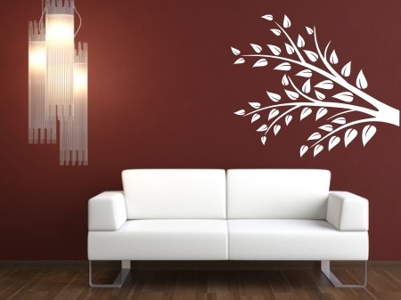 Duży szablon malarski do salonu drzewo