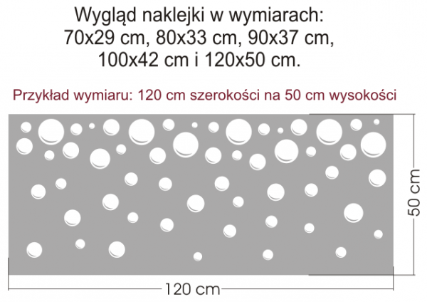 Nalepka z kropelkami wody na okno w łazience