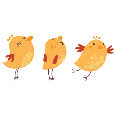 Naklejka z ptaszkami dla dzieci K2