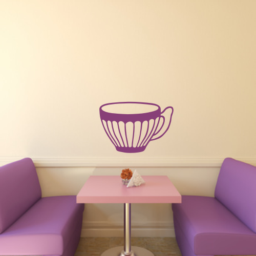 Welurowa filiżanka naklejka