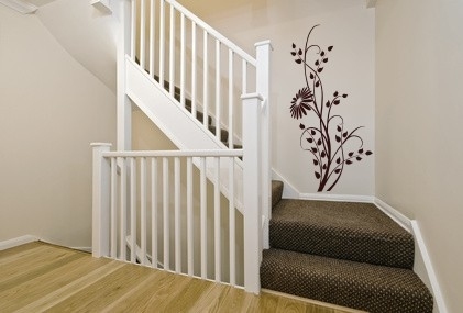 Naklejka Kwiat przy schodach