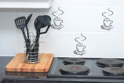 Naklejka na płytkę ceramiczną kawa