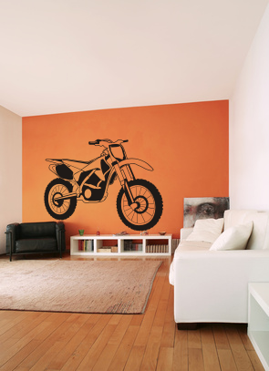 Szablon do malowania na ścianę do pokoju chłopięcego motor